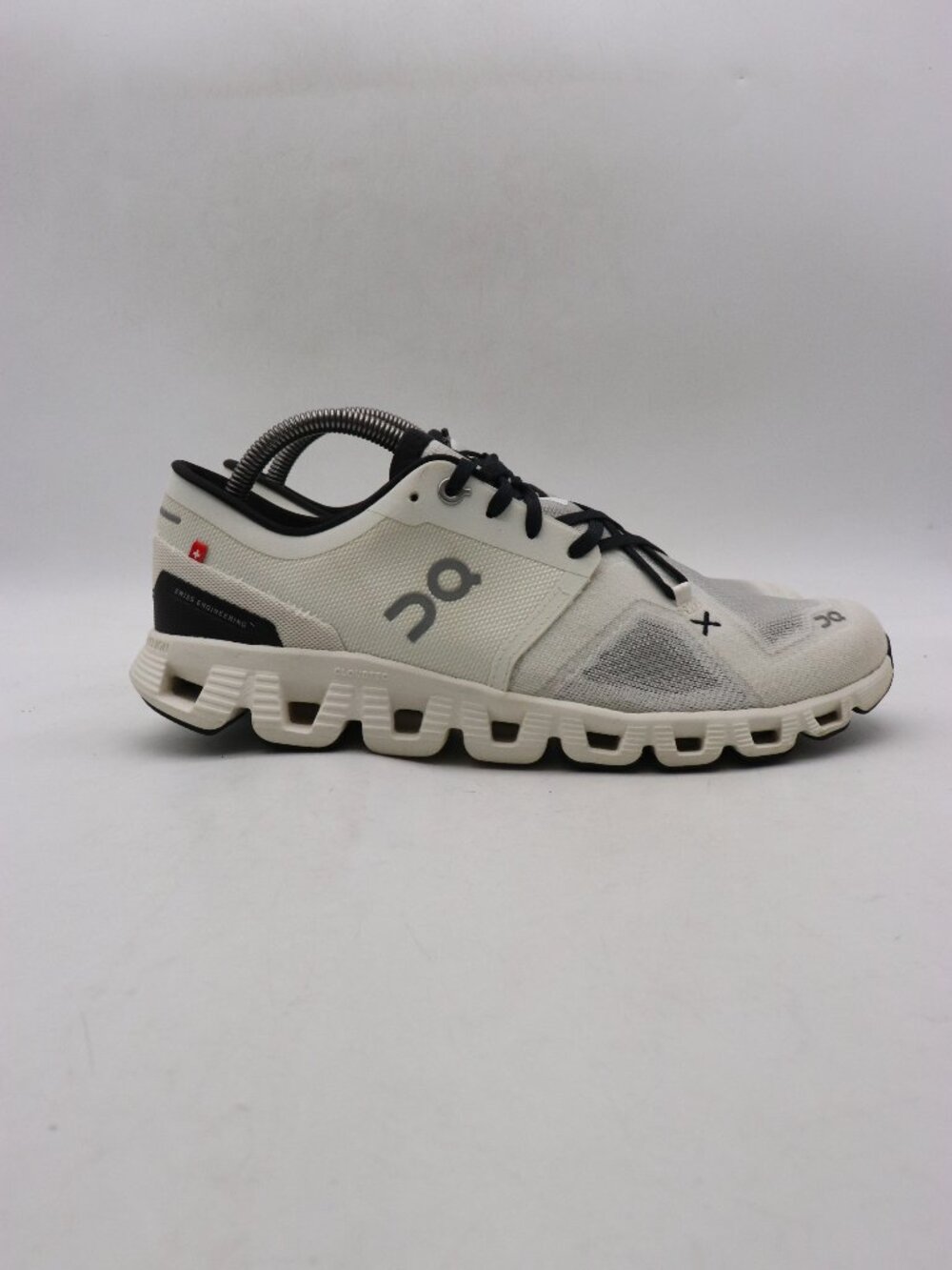 On Running Cloud X 3 Women's 10.5 Ivory Black Training Athletic Sneakers
